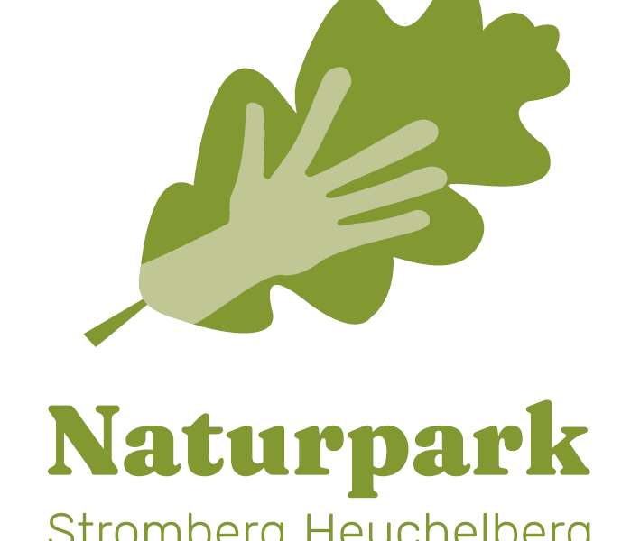 Das Logo zeigt ein stilisiertes grünes Blatt mit einer Hand darin und den Schriftzug "Naturpark Stromberg Heuchelberg" darunter.