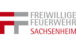 rot/grauer Schriftzug Freiwillige Feuerwehr Sachsenheim