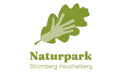 Das Logo zeigt ein stilisiertes grünes Blatt mit einer Hand darin und den Schriftzug "Naturpark Stromberg Heuchelberg" darunter.