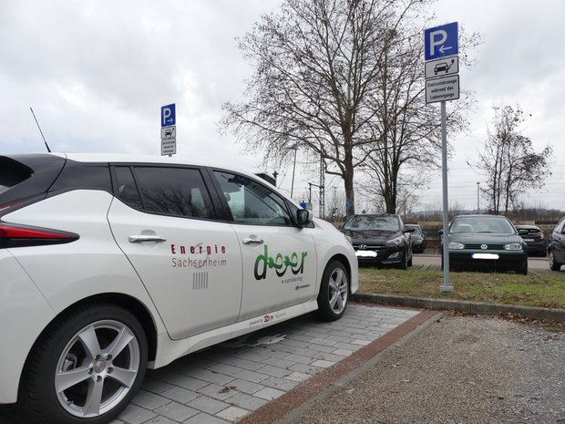 eCarsharing-Angebot am Sachsenheimer Bahnhof