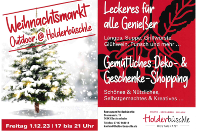 Weihnachtsmarkt outdoor @ Holderbüschle