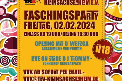 Kleinsachsenheimer Ü18-Faschingsparty