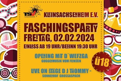 Kleinsachsenheimer Ü18-Faschingsparty