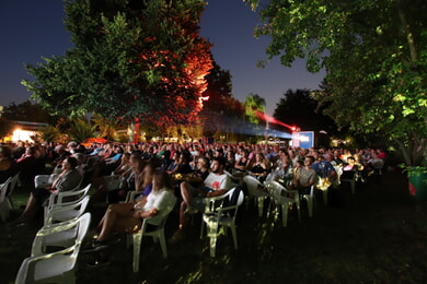 791 km: Open Air Kino im Schloss-Freibad