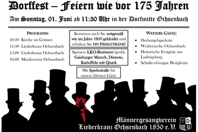 Dorffest - Feiern wie vor 175 Jahren