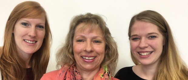 Unsere Familienbesucherinnen v. l.: Simone Theurer, Regine Enchelmaier, Tamina Raudies