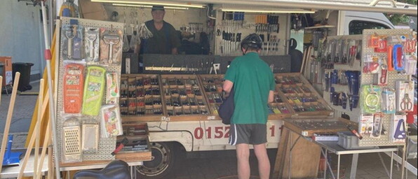 Der Stand von Herrn Knörzer auf dem Wochenmarkt in Sachsenheim