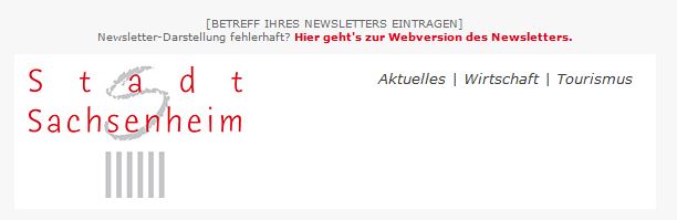 Um den Newsletter optimal lesen zu können, aktivieren Sie bei Bedarf bitte nach Erhalt der Mail in der Kopfzeile die Webversion.